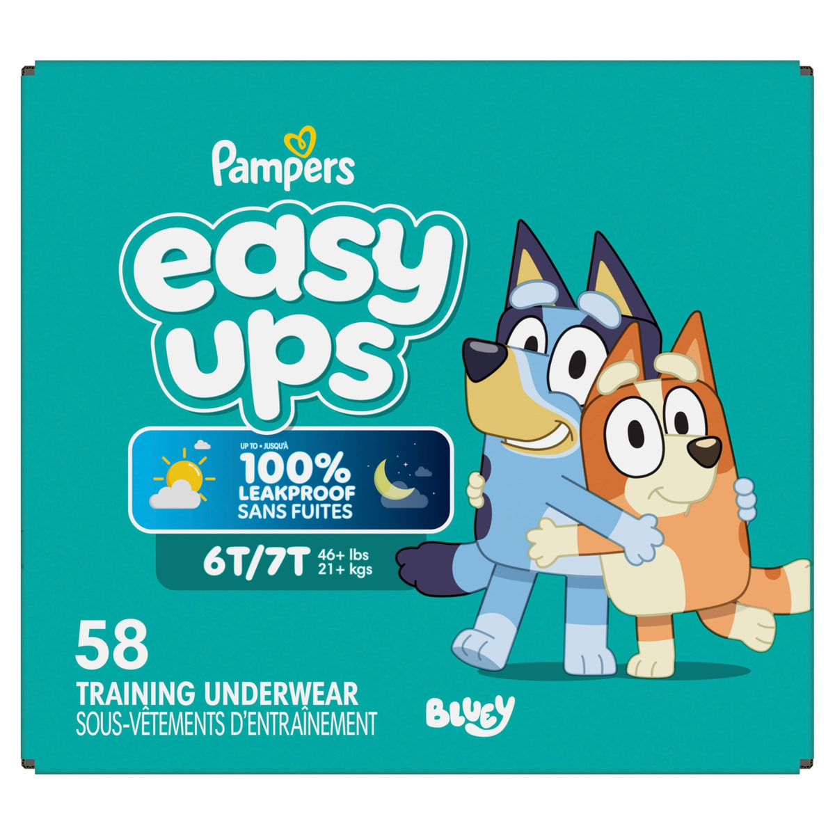 Pampers Easy Ups Training Underwear Boys, Size 8 (6T-7T), 58 Count