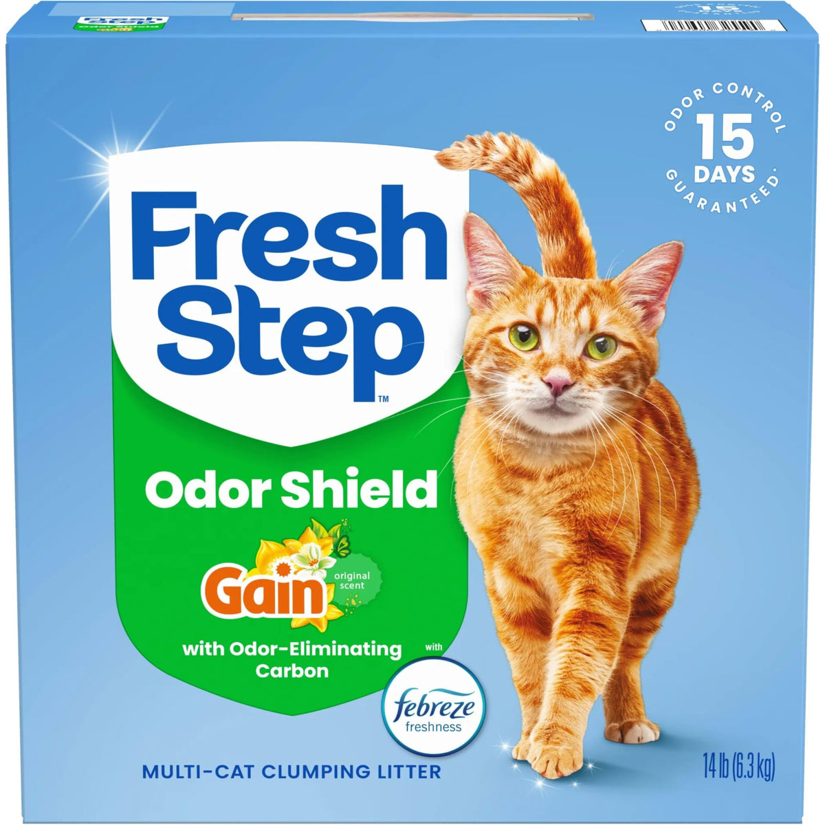 Fresh Step Clumping Cat Litter, Febreze Gain Scent, 14 lb