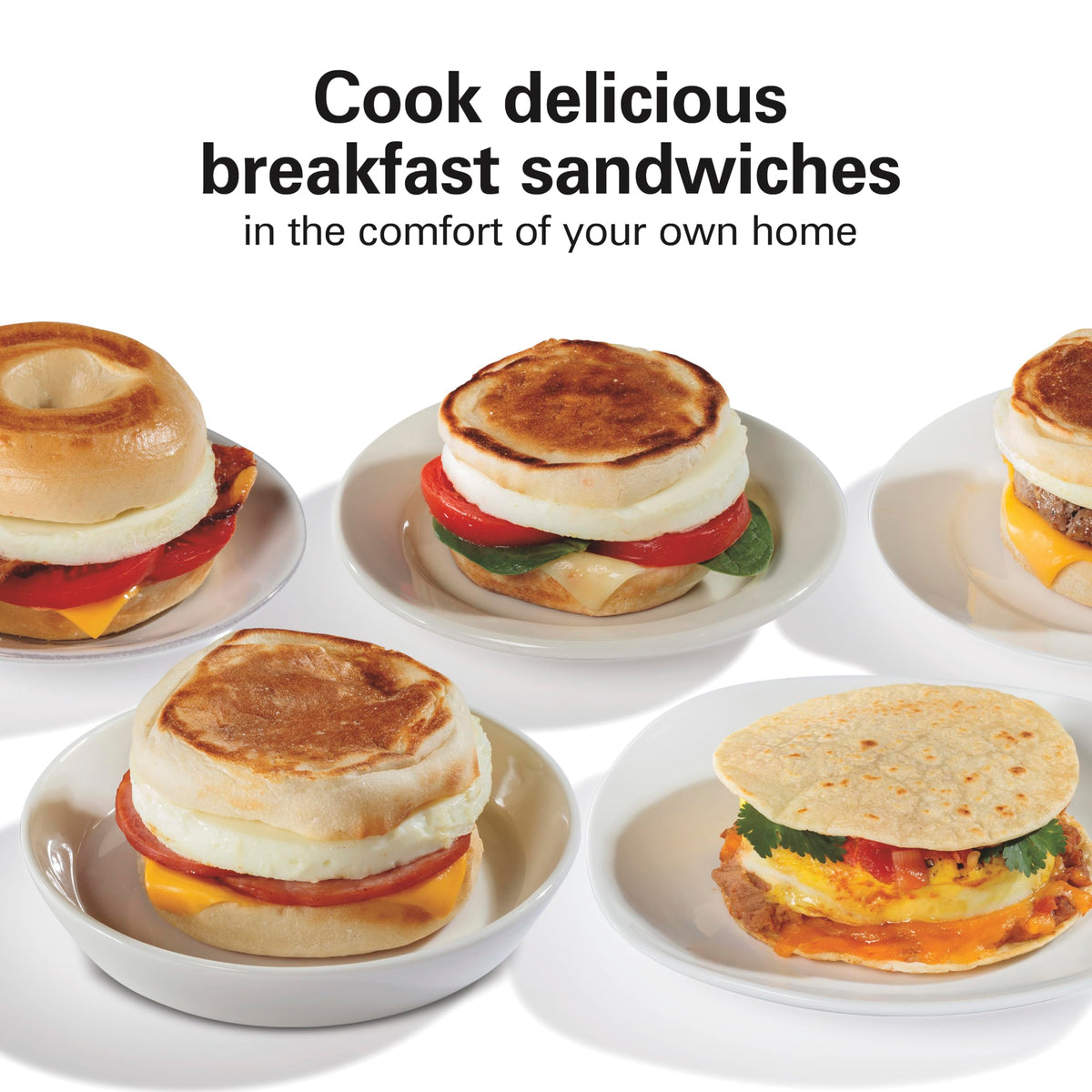 Hamilton Beach Dual Breakfast Sandwich Maker, Silver (25490MNC)