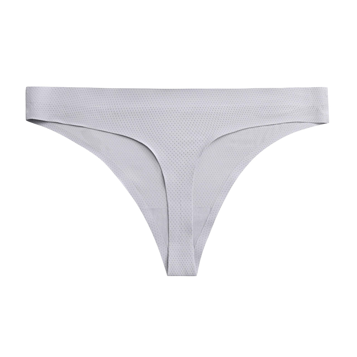 VOENXE Seamless No-Show Breathable Thongs, 5-Pack, Basics