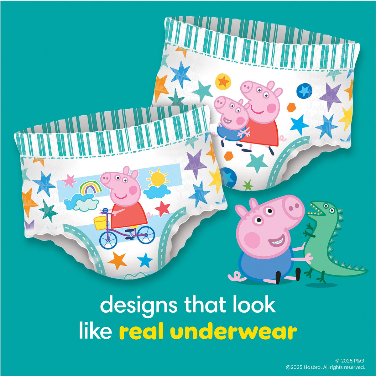 Pampers Easy Ups Potty Training Pants, Peppa, Size 5 (3T-4T), 66 Count