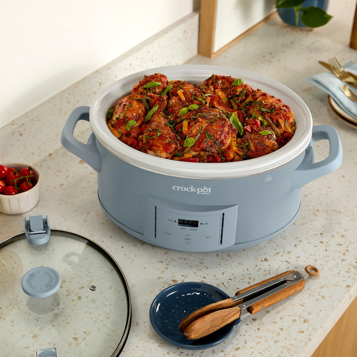 Crock-Pot Design Series 7-Quart Slow Cooker, Morning Haze Blue