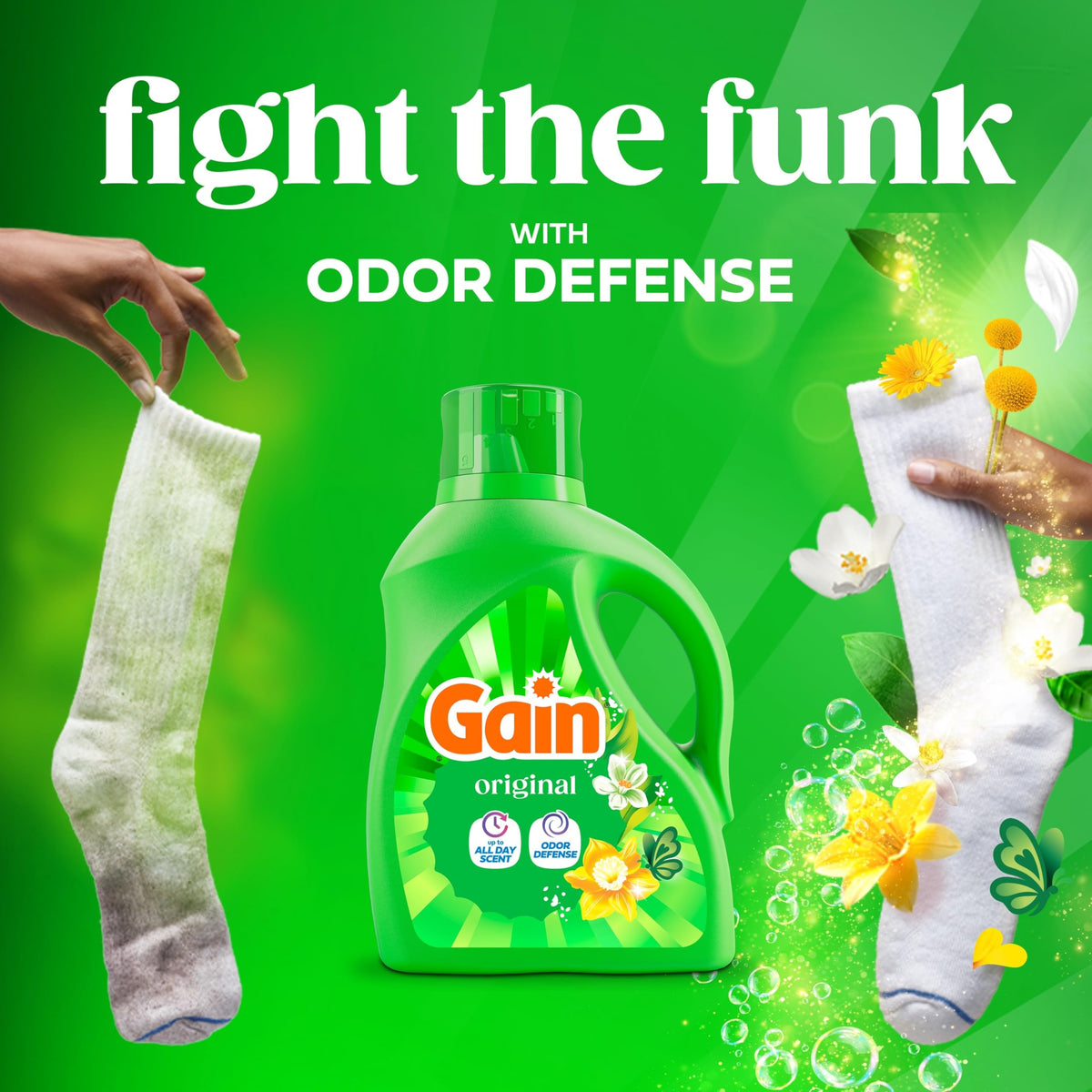 Gain Aroma Boost Liquid Laundry Detergent, Original, 4.55 L, 107 Loads