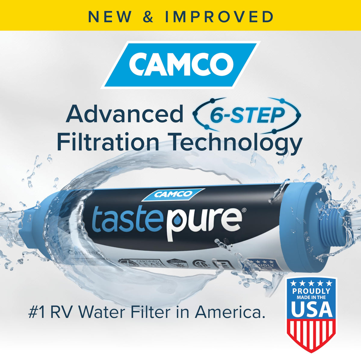 Camco TastePure RV Inline Water Filter, 40013