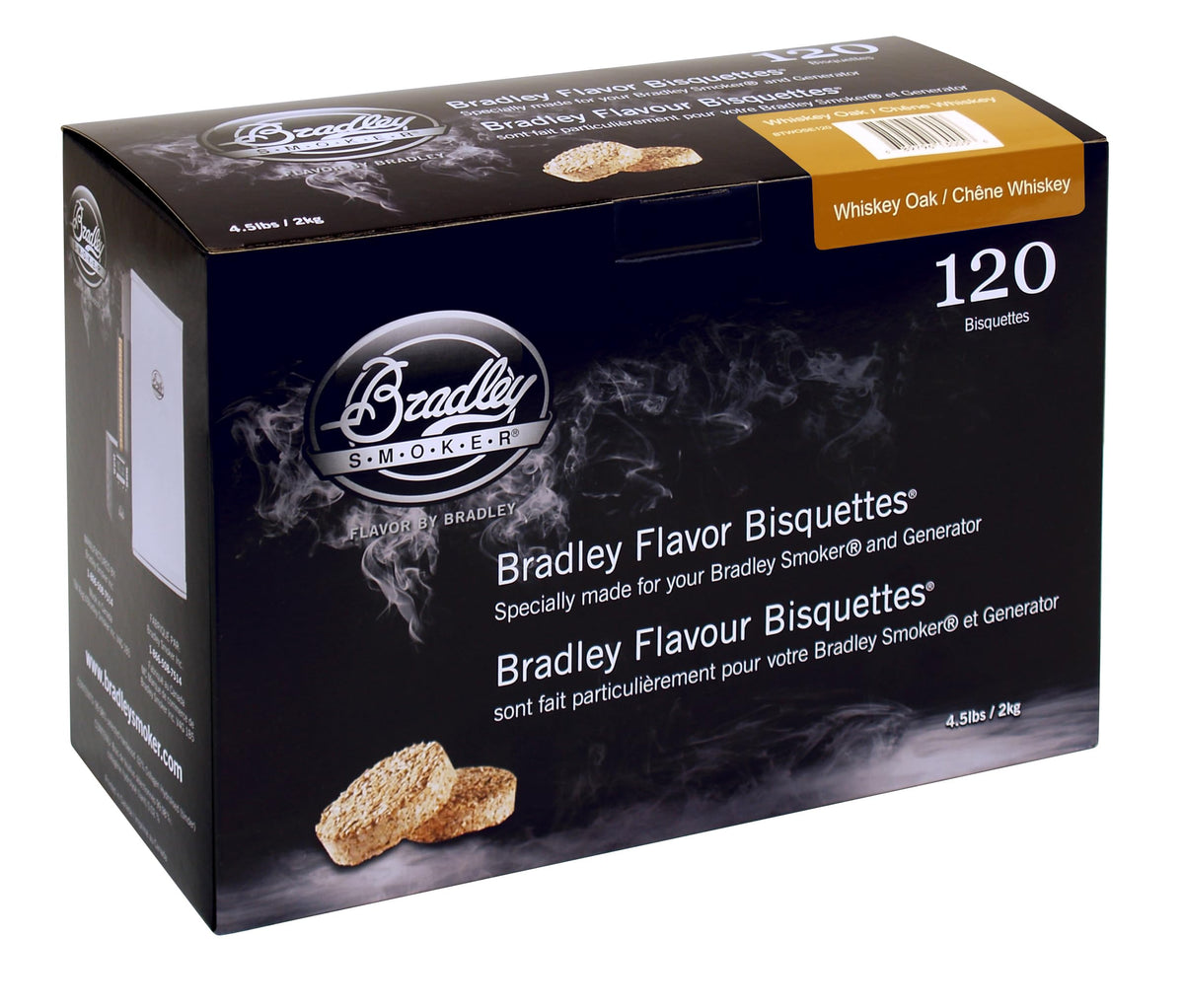 Bradley Smoker Bisquettes, Hickory Wood Blend, 120 Pack