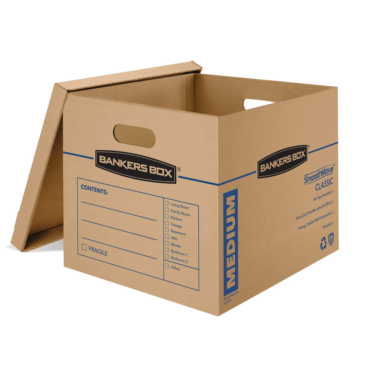 Bankers Box SmoothMove Classic Moving Boxes, Medium, 20 Pack, 8817202
