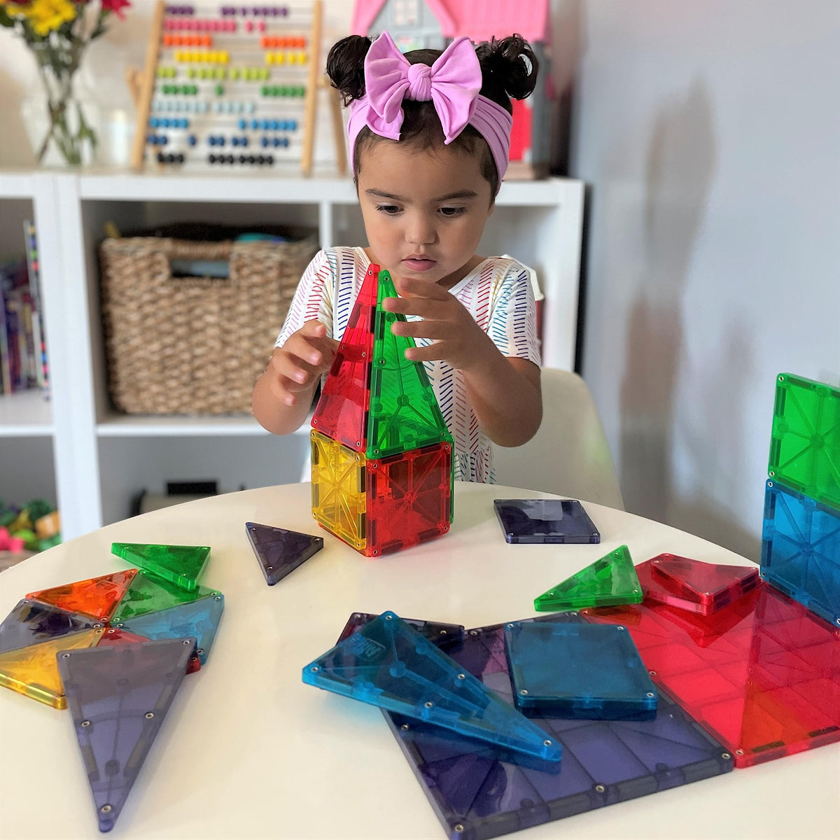 Magna-Tiles Clear Colors Set, 02132, 32 Pieces
