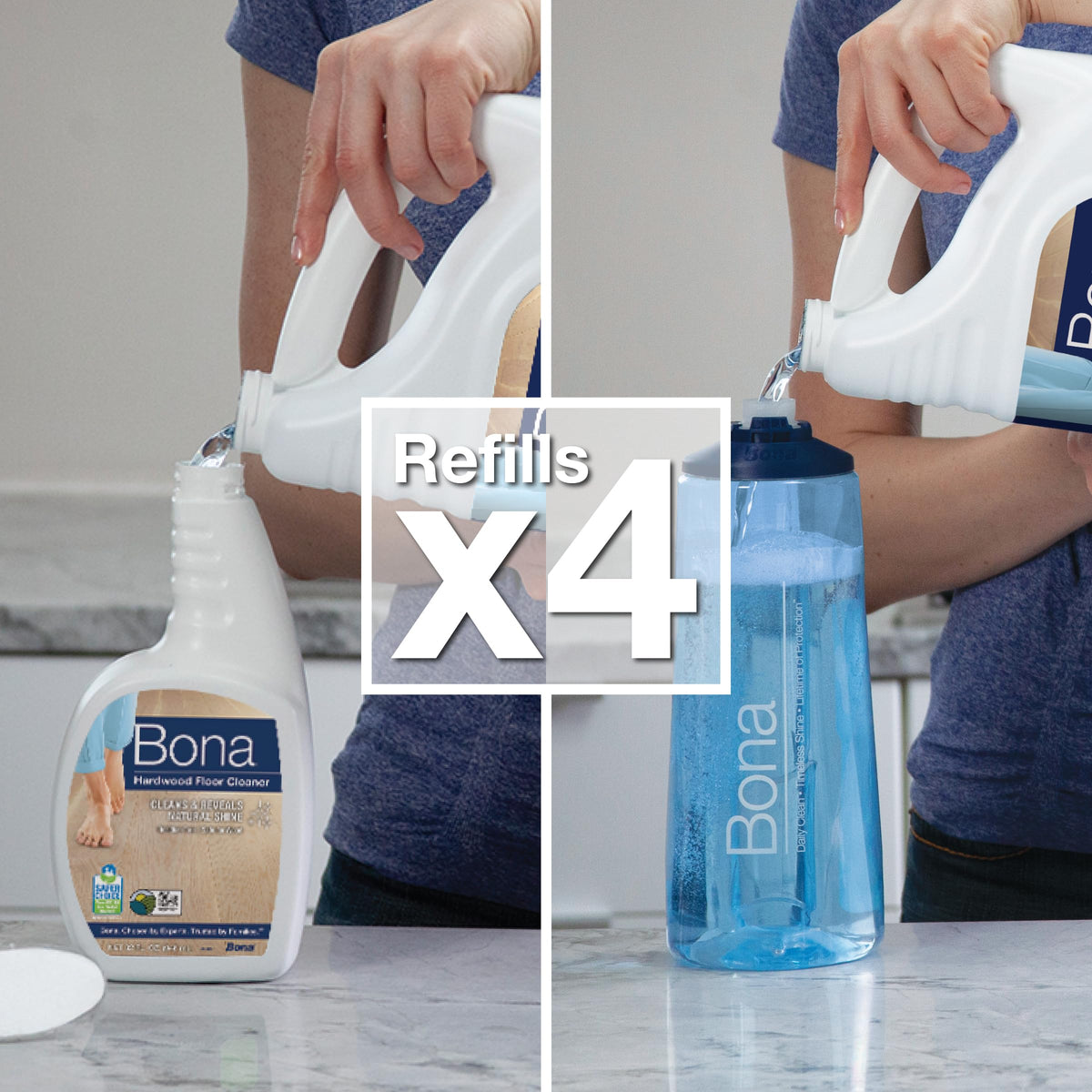 Bona Refill Hardwood Floor Cleaner, Refill-128, 128 Fl Oz
