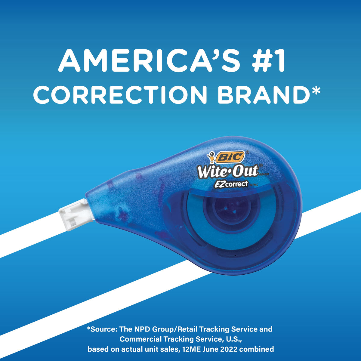 BIC Wite-Out Correction Tape, 4 Count