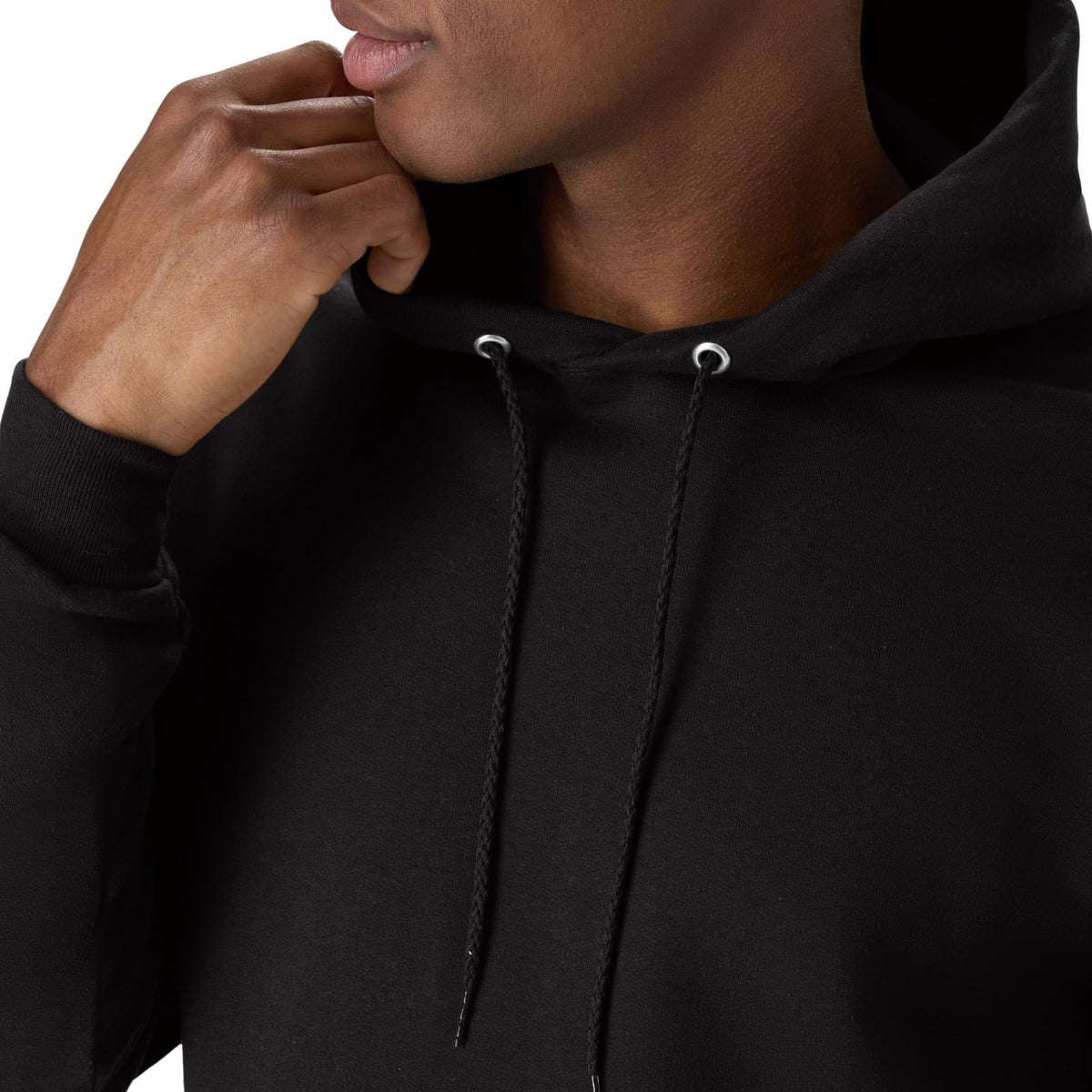Hanes Men's Pullover EcoSmart Hooded Sweatshirt, Black, X-Large