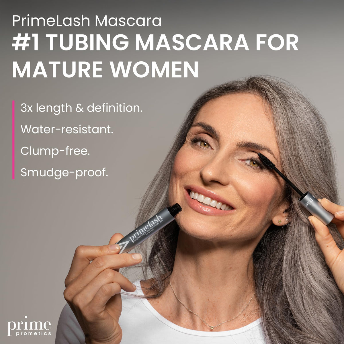 Prime Prometics PrimeLash Volumizing Mascara, Black, Hypoallergenic