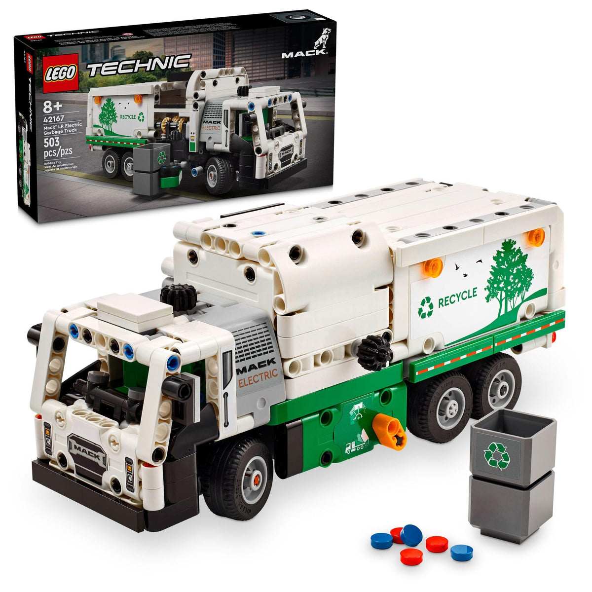 LEGO Technic Mack LR Electric Garbage Truck, 42167