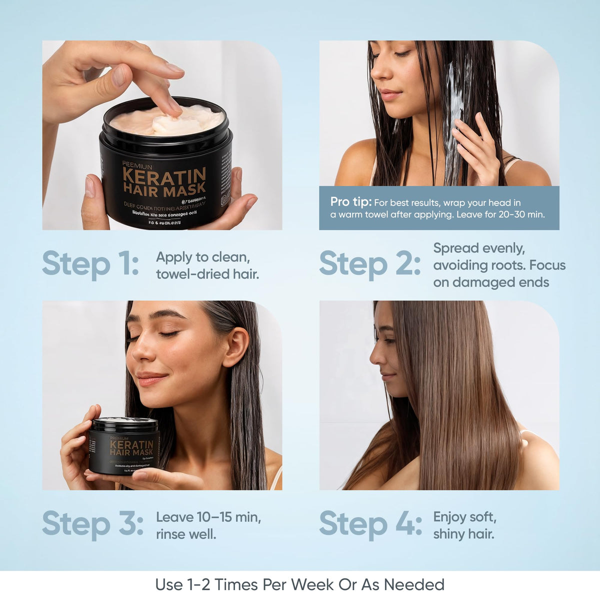 Keratin Hair Mask Deep Conditioner, 8.5 fl oz