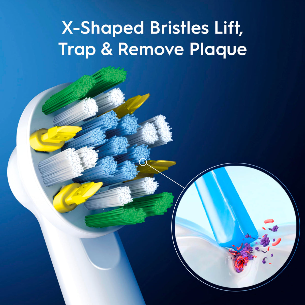 Oral-B FlossAction XFilaments Replacement Brush Heads, White, 3 Count