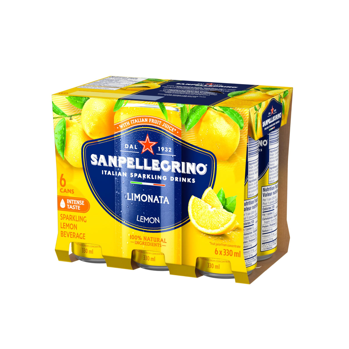 San Pellegrino Limonata Sparkling Lemon Beverage, 24 x 330 ml