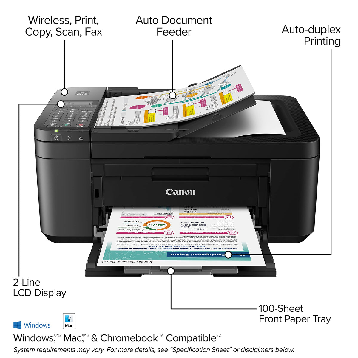 Canon PIXMA TR4720 All-in-One Wireless Printer, Black