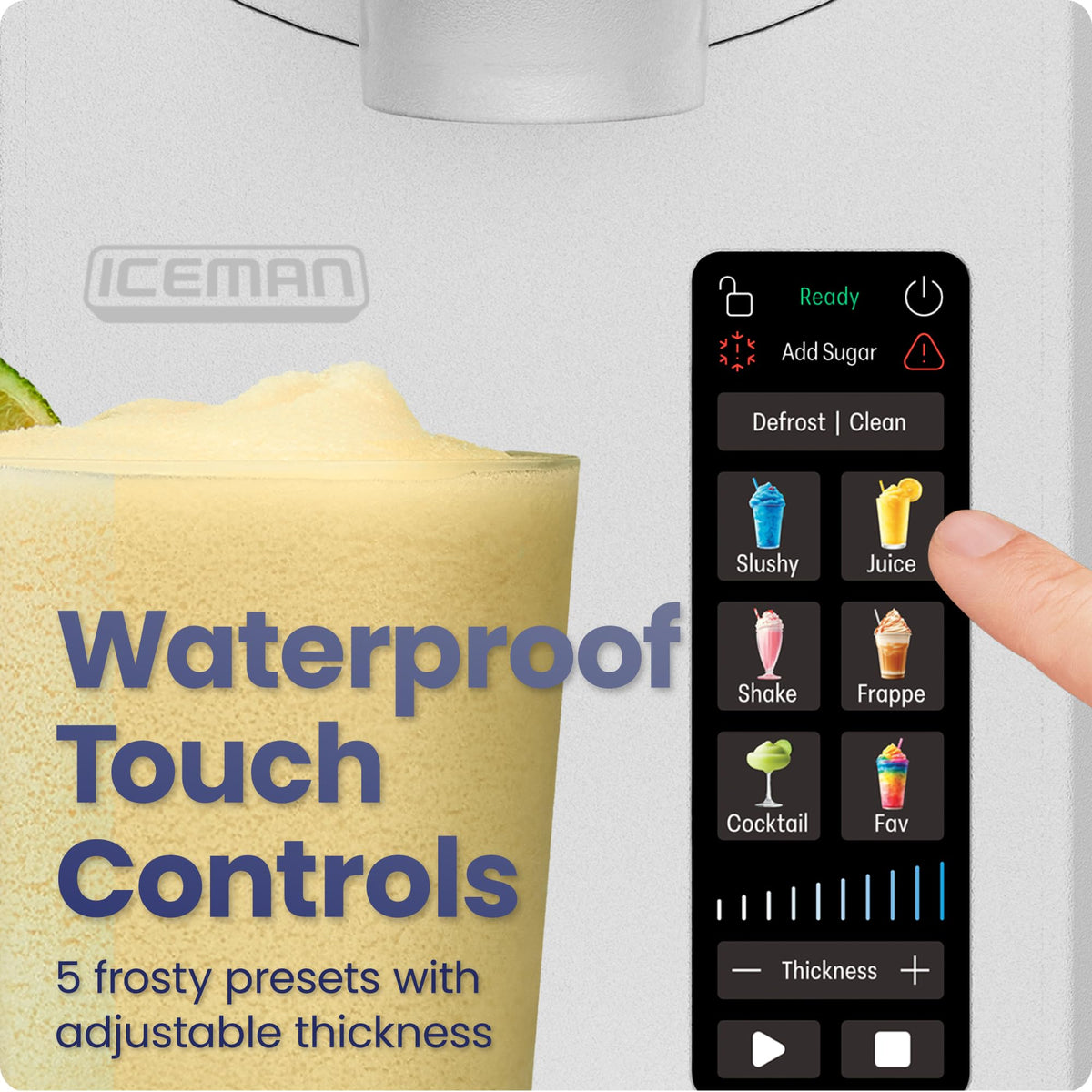 Iceman by Chefman Slush-Ease MAX Slushie Machine, 90 oz, White