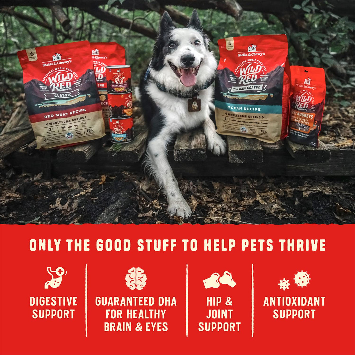 Stella & Chewy's Wild Red Raw Blend Dry Dog Food, Red Meat, 1.58 kg
