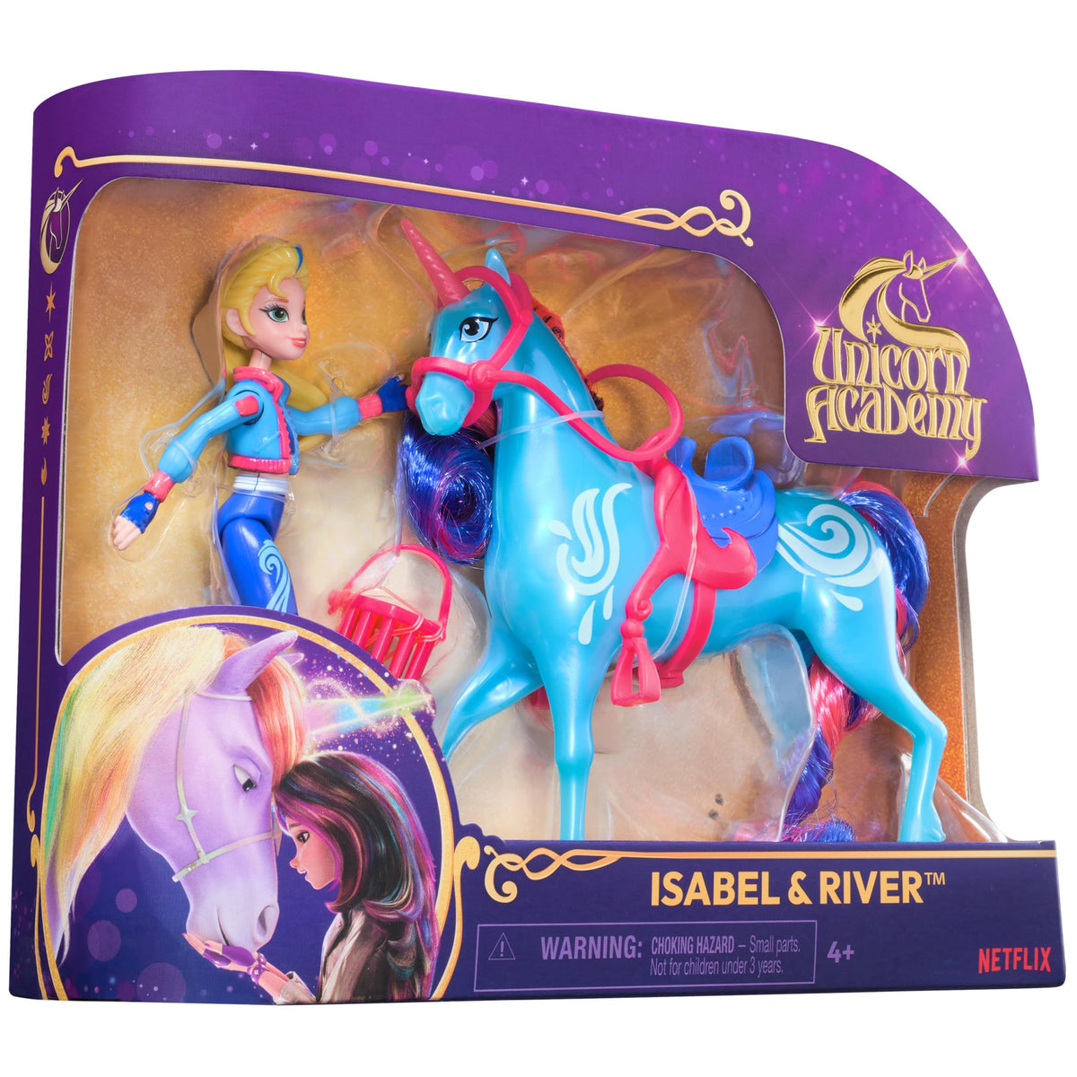 Unicorn Academy Isabel & River Dolls with 2 Accessories & Hair Tool
