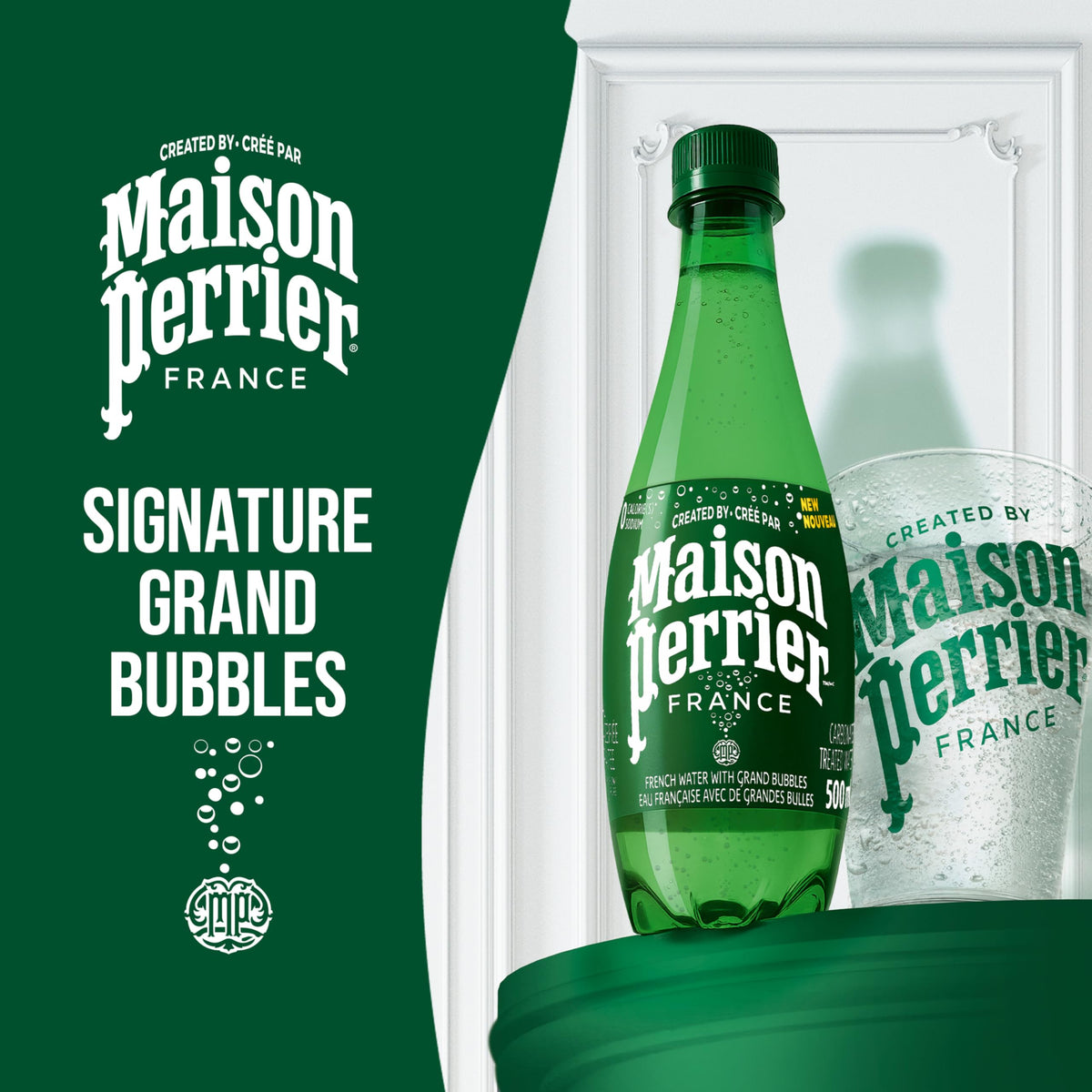 Maison Perrier Unflavoured Sparkling Water, 24 x 500 ml