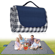 Extra Large Waterproof Picnic Blanket, 79" x 79", Dark Blue