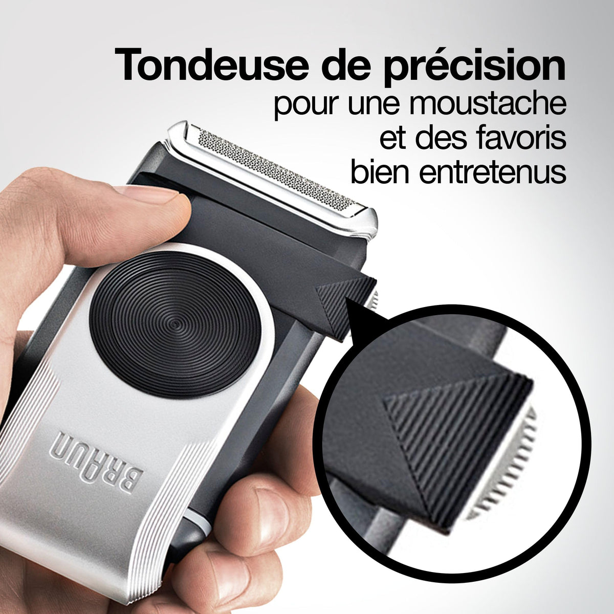 Braun M90 Mobile Shaver, Black/Silver