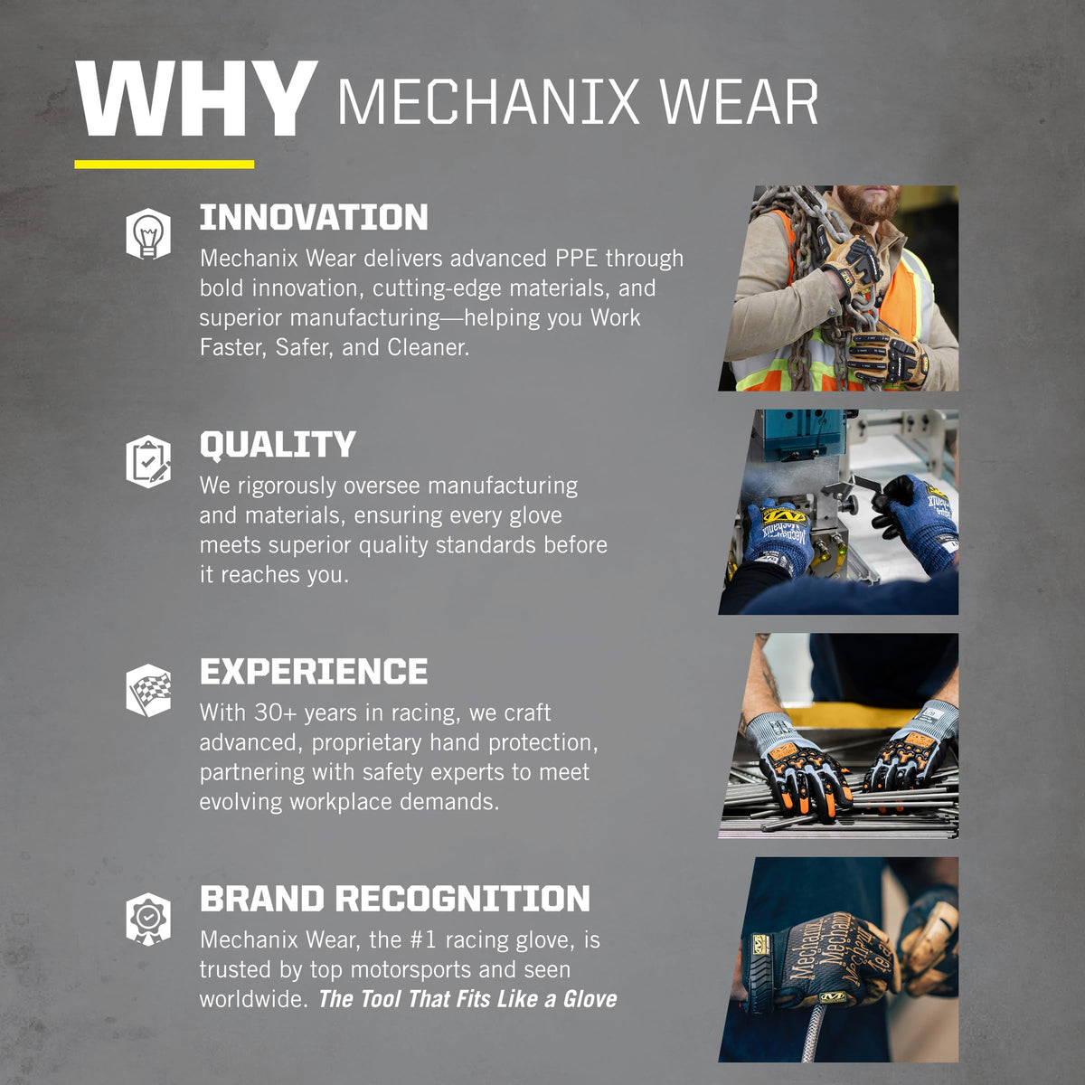 Mechanix Wear The Original Work Gloves for Men, Black, Large