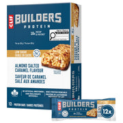 Clif Builders Low Sugar Protein Bars, Almond Salted Caramel, 12 Bars