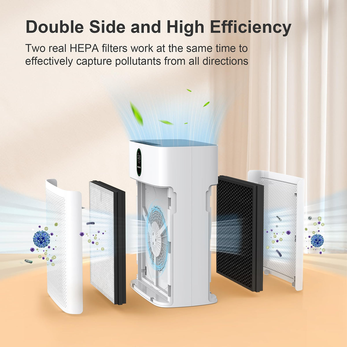 Morento 2-Pack HY4866 Air Purifier Replacement Filter, Enhanced