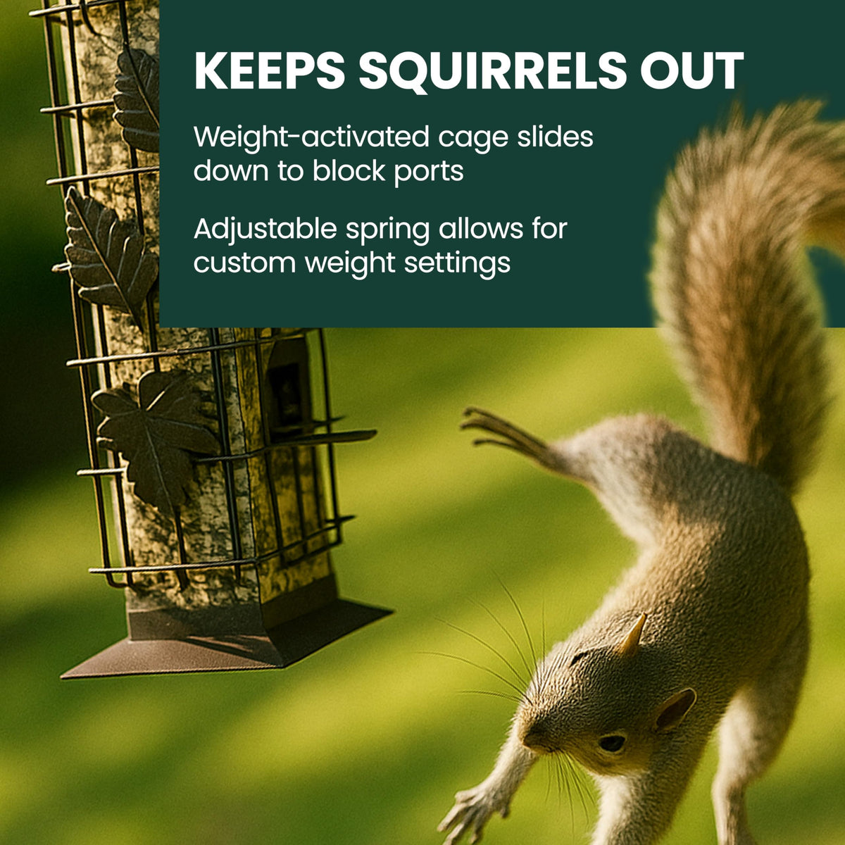 Perky-Pet 336-1SR Squirrel-Be-Gone Bird Feeder, 2 lb