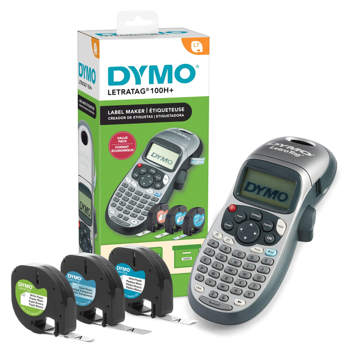 DYMO LetraTag 100H Handheld Label Maker with 3 Tapes