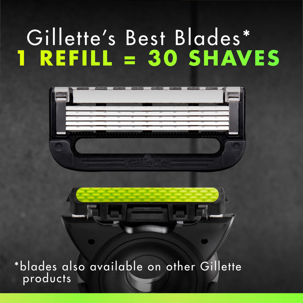 Gillette Labs Exfoliating Razors for Men, 1 Handle + 4 Refills + Stand