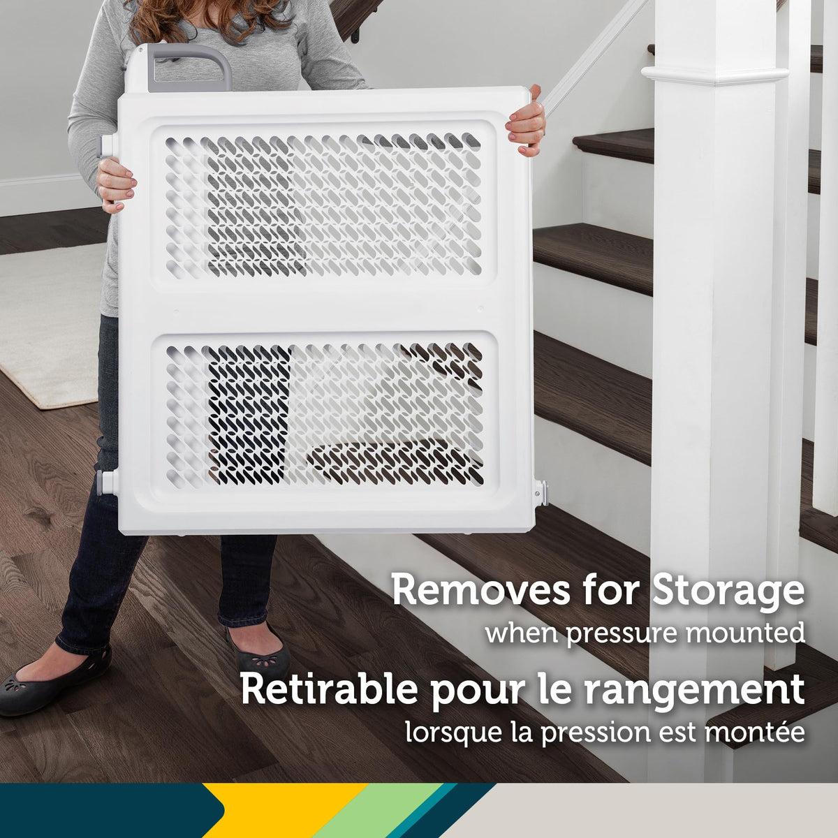 Safety 1st Lift, Lock and Swing Gate, Fits 28-42 in, White