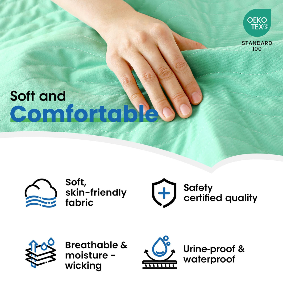 Noovirum Washable Underpads, 34 x 36 in, 4 Pack