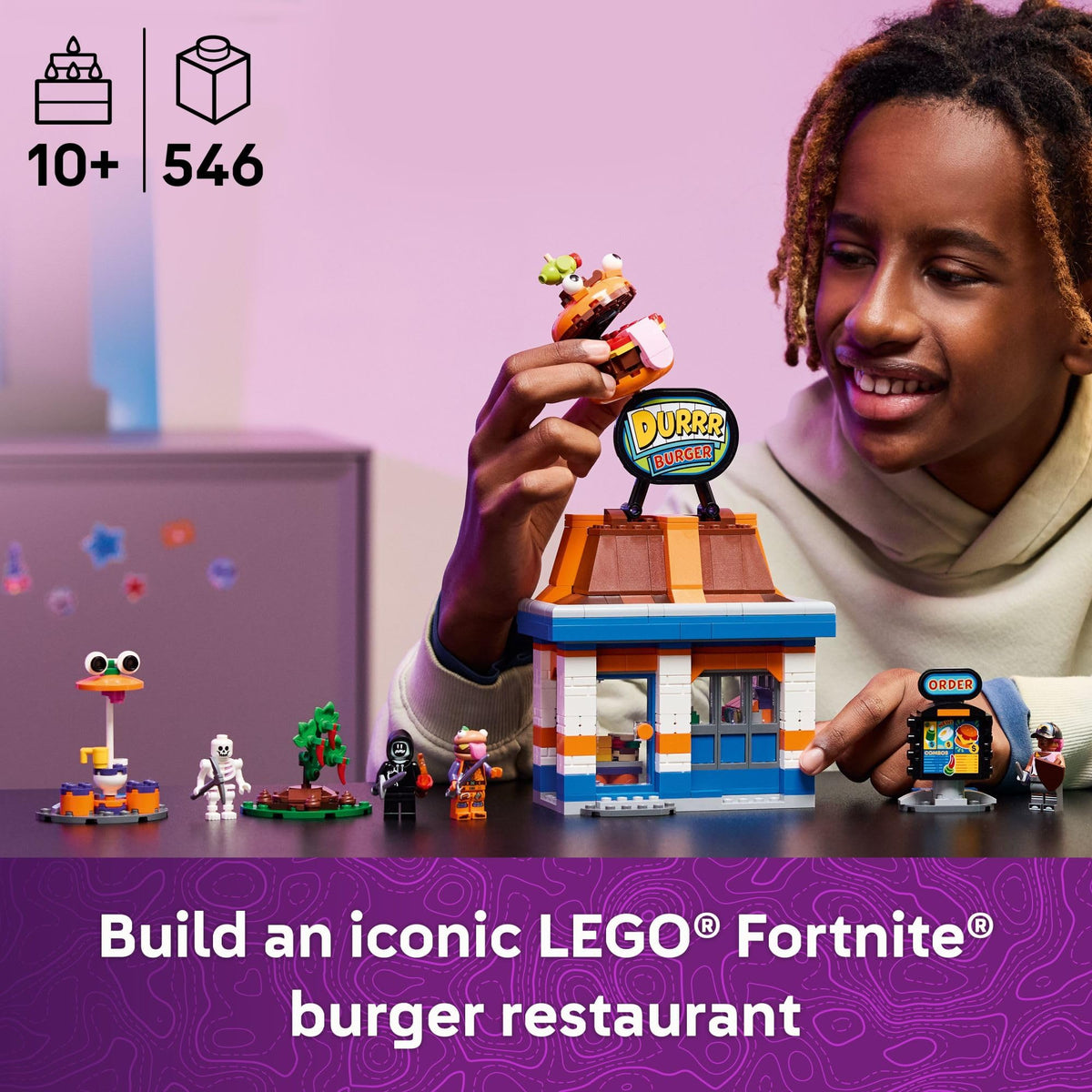 LEGO Fortnite Durrr Burger Restaurant Building Set, Ages 10+, 77076