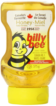 Billy Bee Pure Natural Liquid White Honey, 375 g