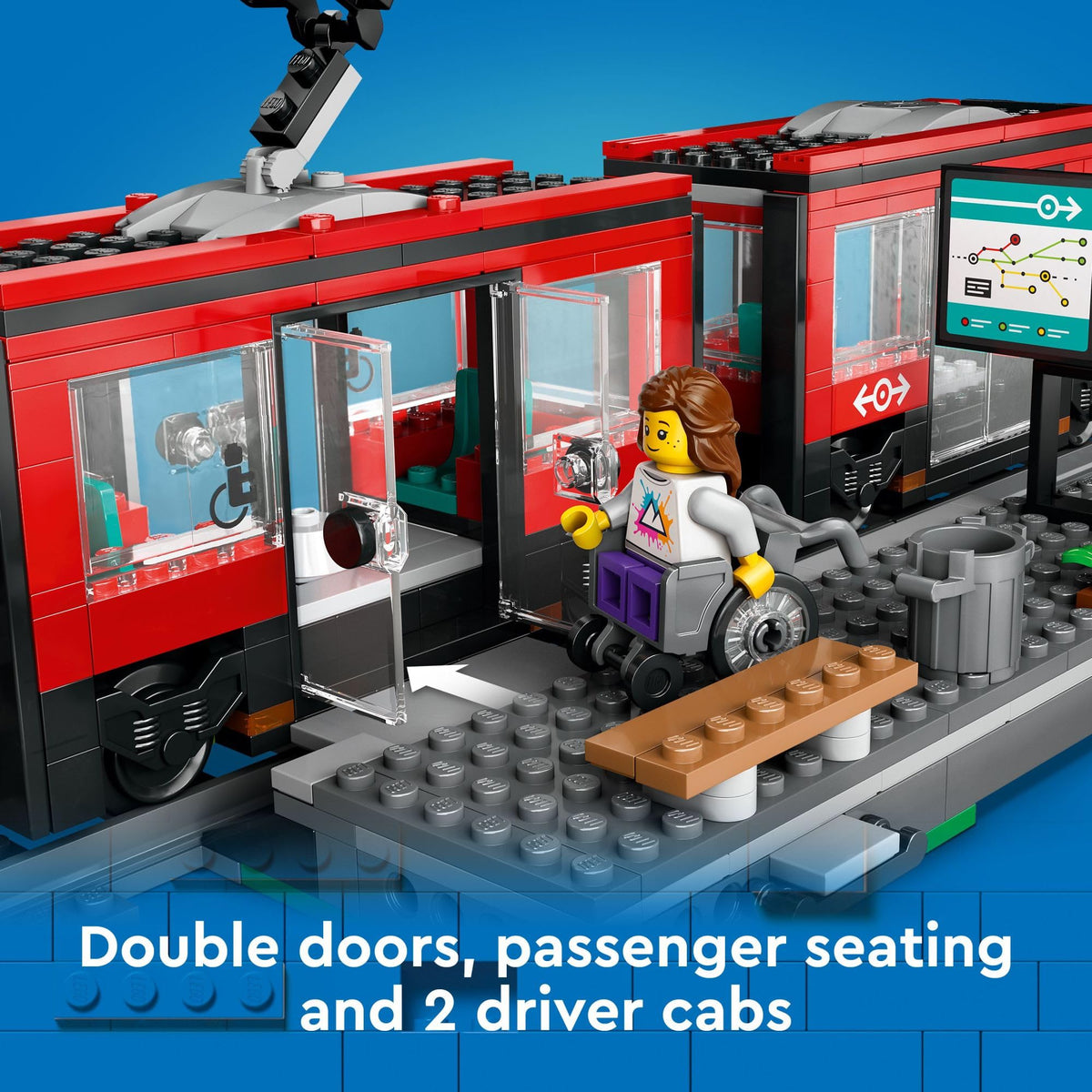 LEGO City Downtown Streetcar and Station Train Set 60423