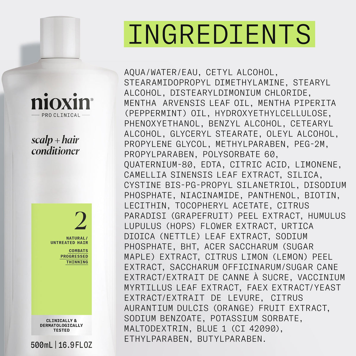 Nioxin Scalp + Hair Thickening System 2 Conditioner, 16.9 fl oz