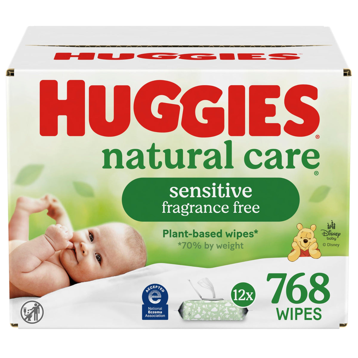 Huggies Natural Care Sensitive Baby Wipes, Unscented, 768 Count