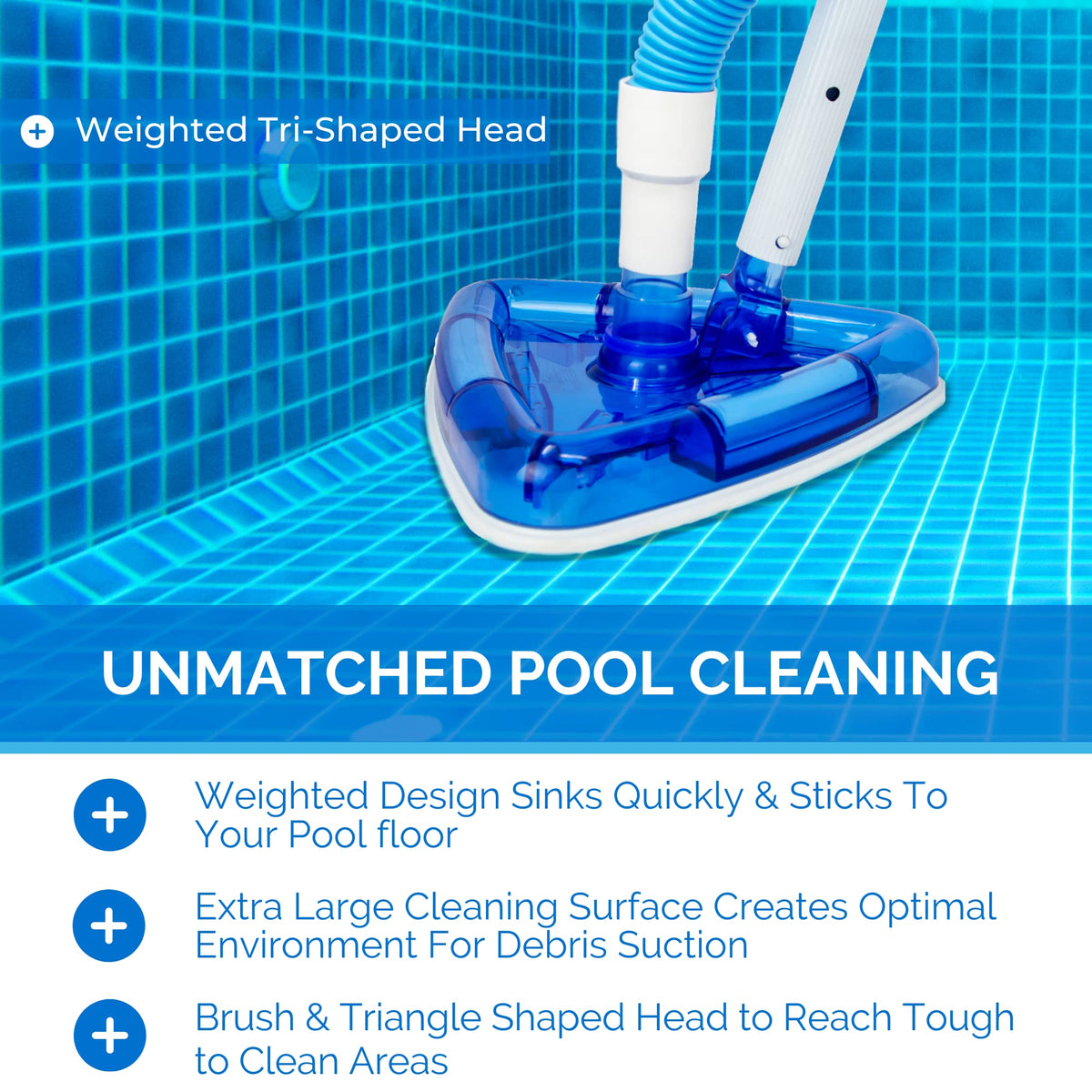 Swimline Hydro Tools 8145 Weighted Triangle Pool Vacuum Head