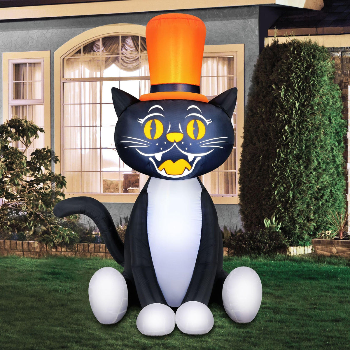 Occasions 5 Foot Inflatable Black Cat with Top Hat