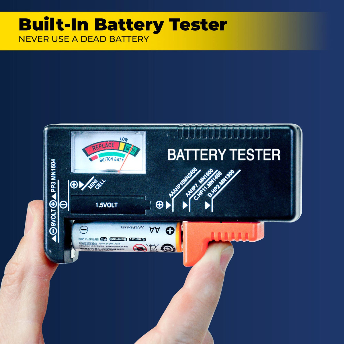 Ontel Battery Daddy 180 Battery Organizer with Tester
