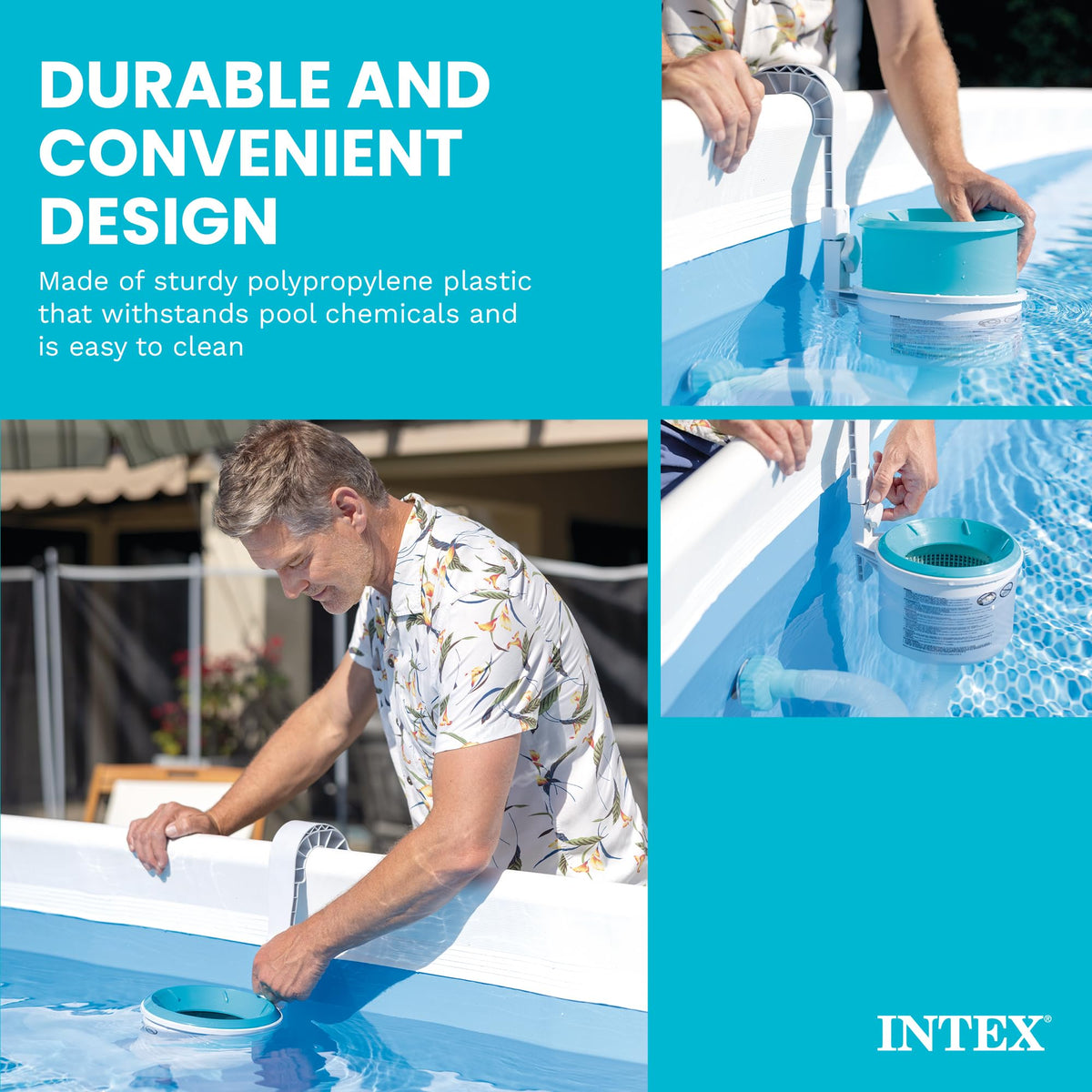 INTEX 28000E Deluxe Wall Mount Pool Surface Skimmer