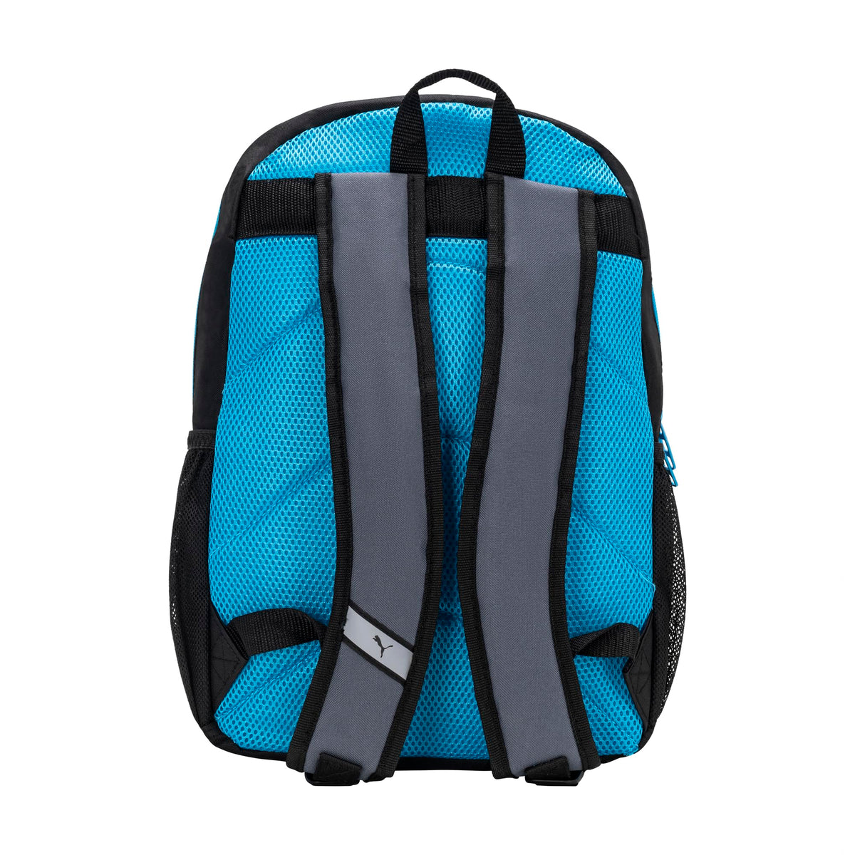 PUMA Kids' Logo Backpack, Black/Blue, Youth Size