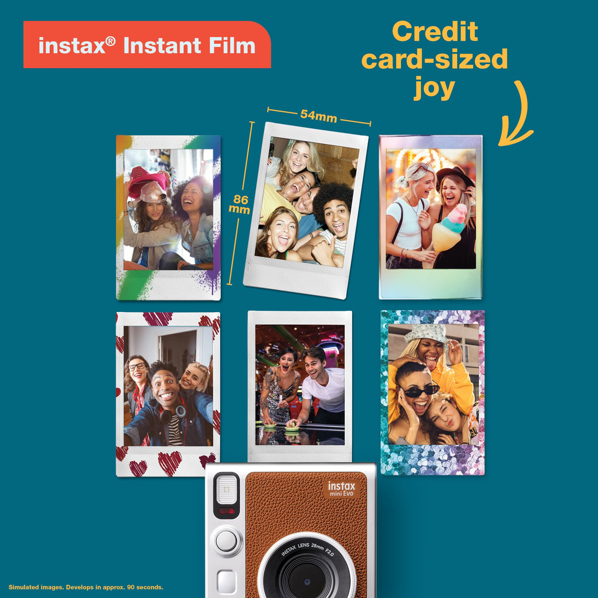 Fujifilm Instax Mini Evo Hybrid Instant Camera, Brown