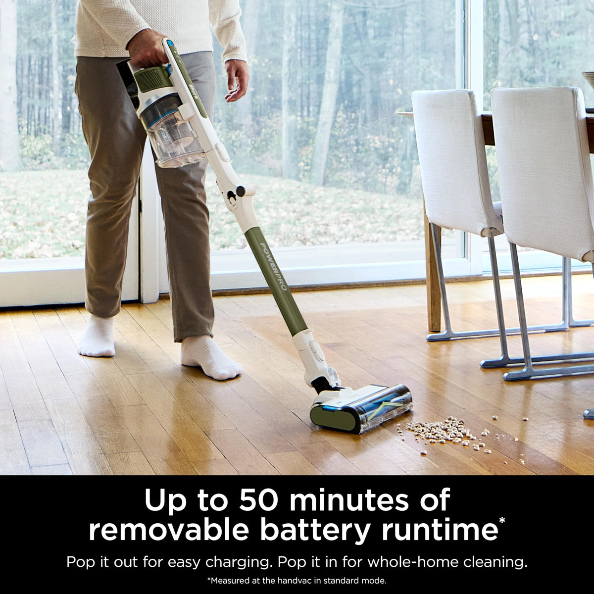 Shark PowerPro Flex Pet Plus Cordless Vacuum, IZ387H, Olive