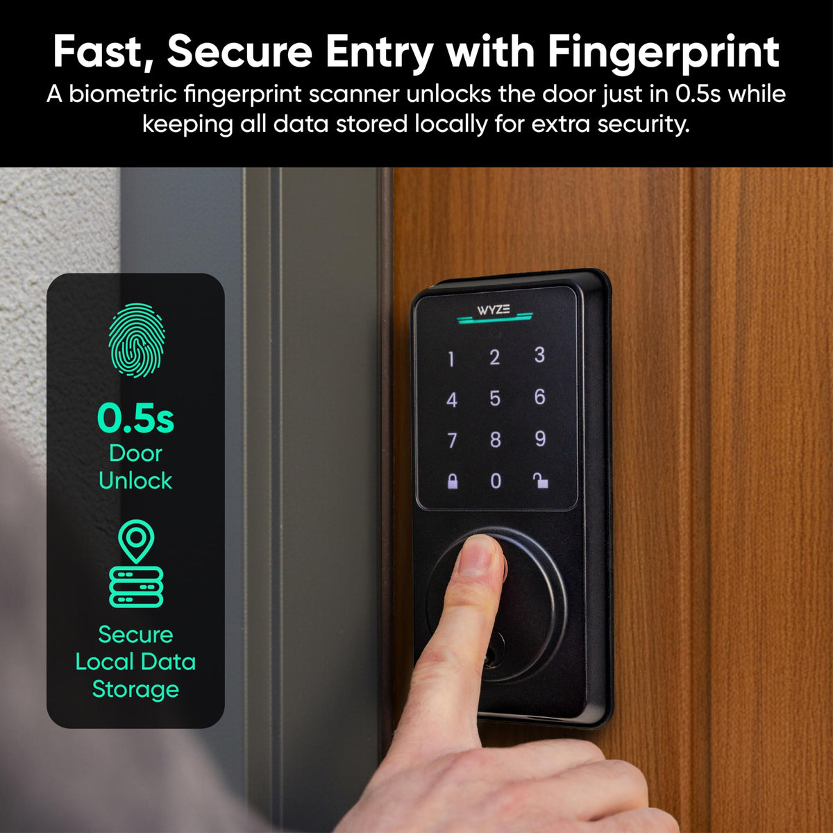 Wyze Auto-Lock Bolt v2 Fingerprint Smart Lock