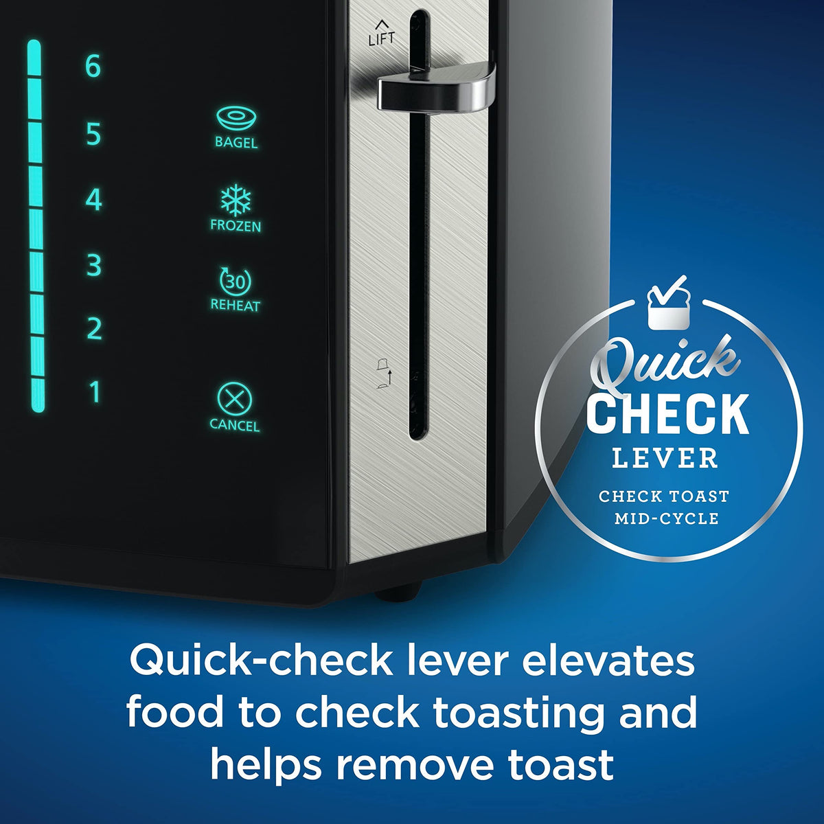 Oster 4-Slice Touch Screen Toaster, Black/Stainless Steel