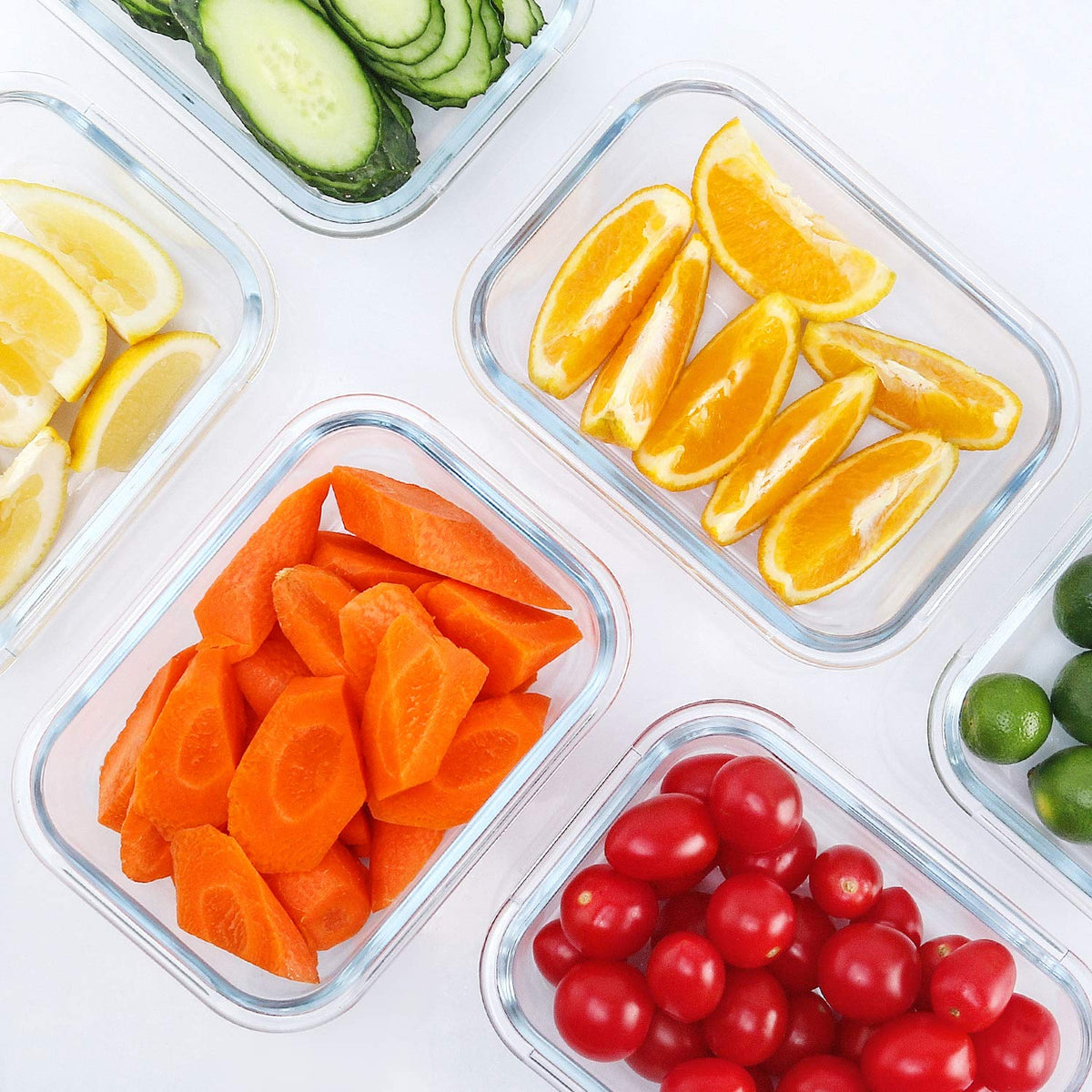 MCIRCO 10-Pack Glass Meal Prep Containers with Lids, 22 oz
