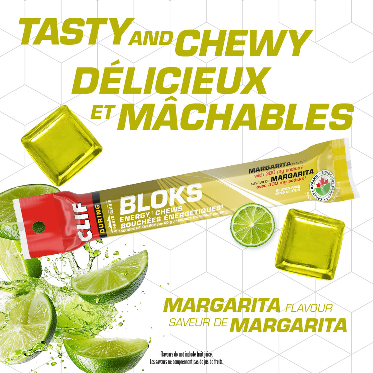 Clif Bloks Energy Chews, Margarita, Organic, 60g, 18 Pack